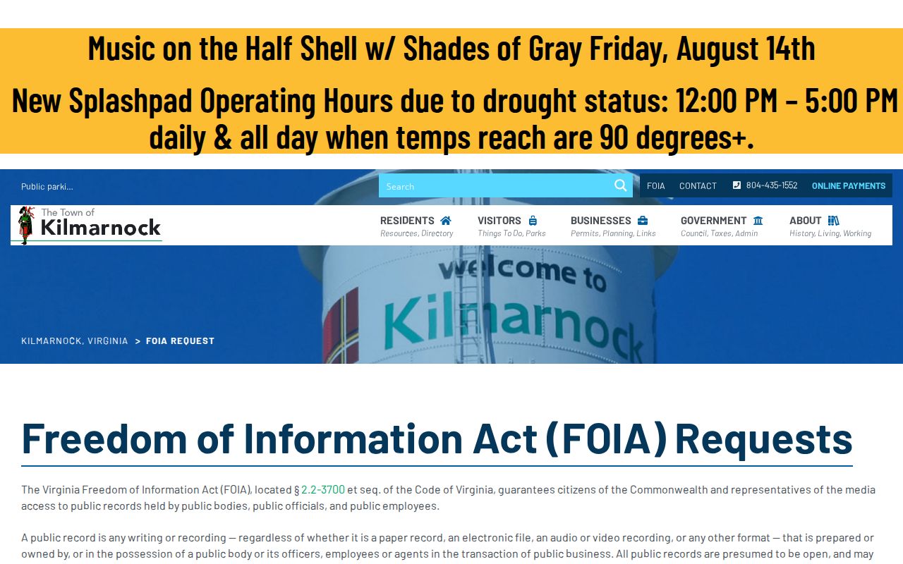 Kilmarnock police record fees and FOIA request channels