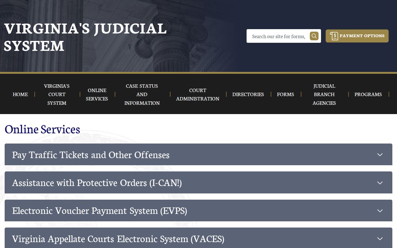 Online services used for Northumberland County criminal court cases